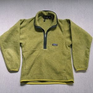 Lime green Patagonia half zip pullover